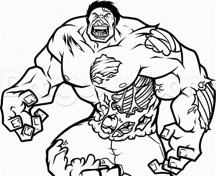 Hulk Çok Öfkeli boyama sayfası