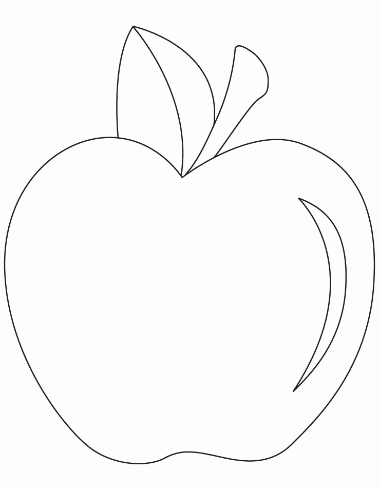 Kolay Elma Çizimi boyama sayfası