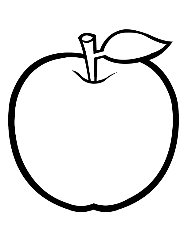 Elma çizimi boyama sayfası