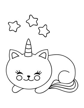 Yavru Kedi boyama sayfası