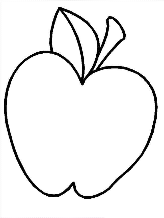 Elma Şekli boyama sayfası
