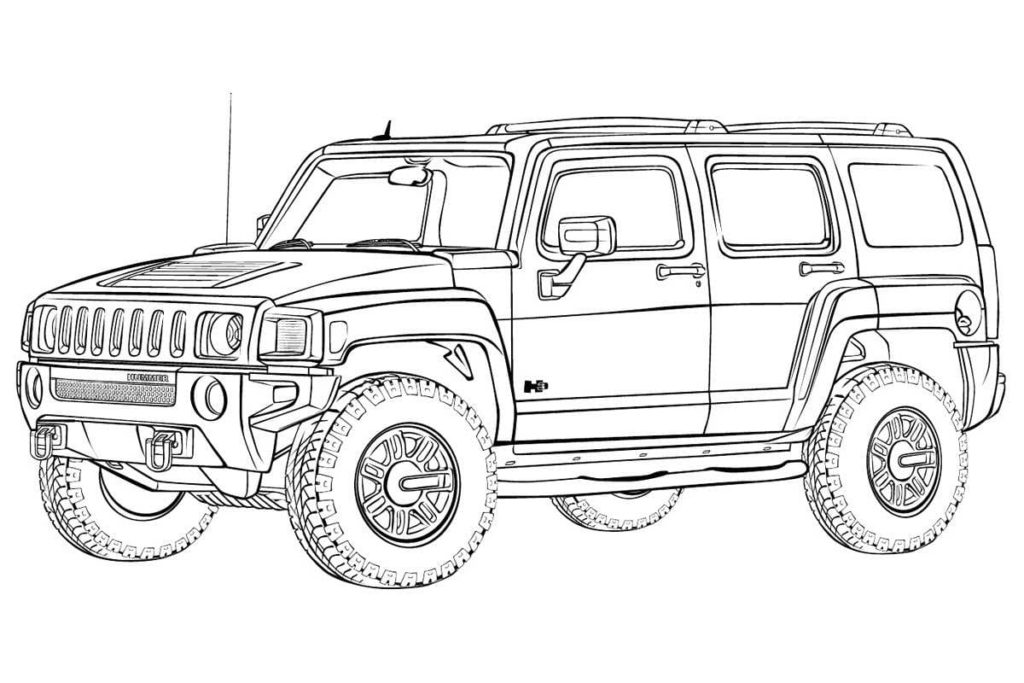 Jeep Araba boyama sayfası
