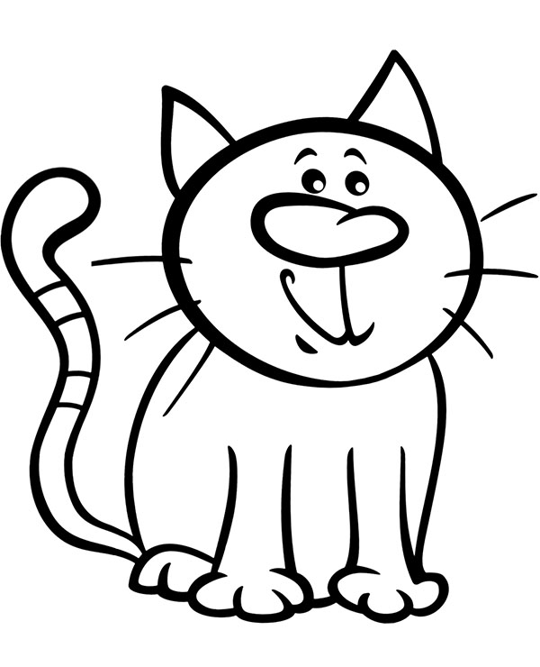 Çirkin Kedi boyama sayfası