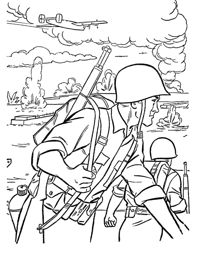 Asker Savaş boyama sayfası