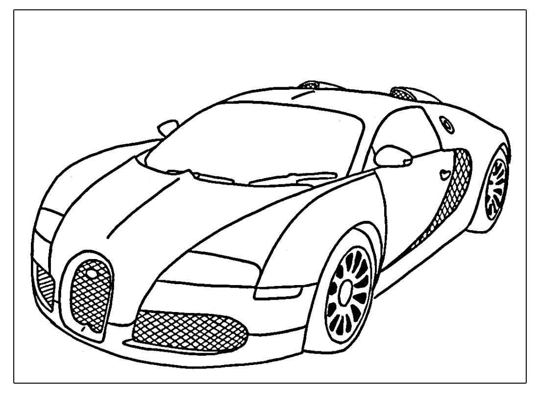 Araba Bugatti boyama sayfası
