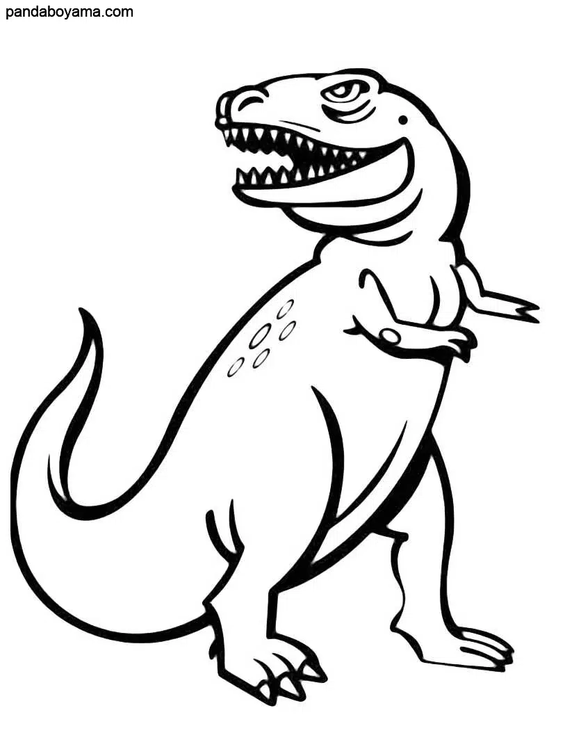Güçlü Dinozor boyama sayfası