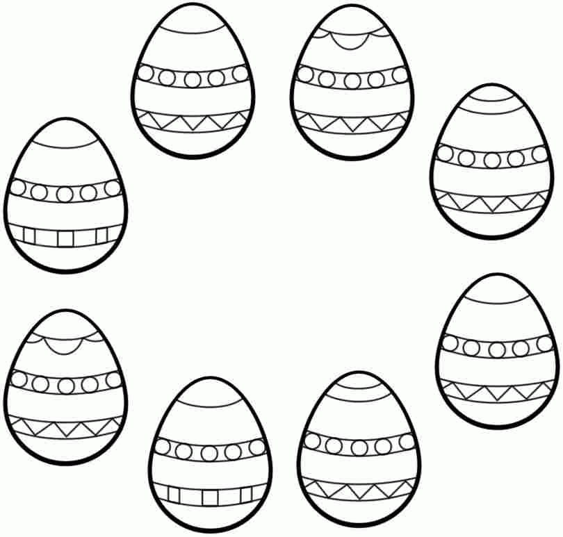 8 Adet Yumurta boyama sayfası