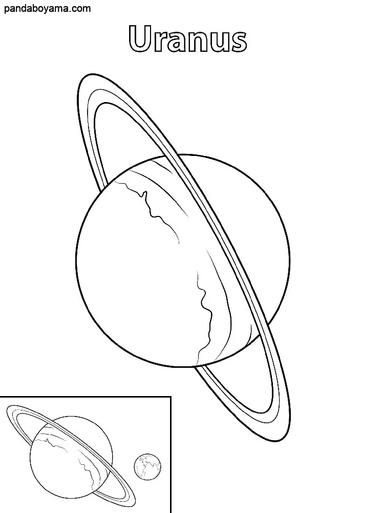 Uranüs Gezegen boyama sayfası