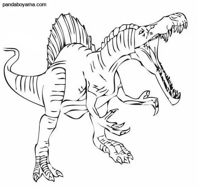 Öfkeli Dinozor boyama sayfası