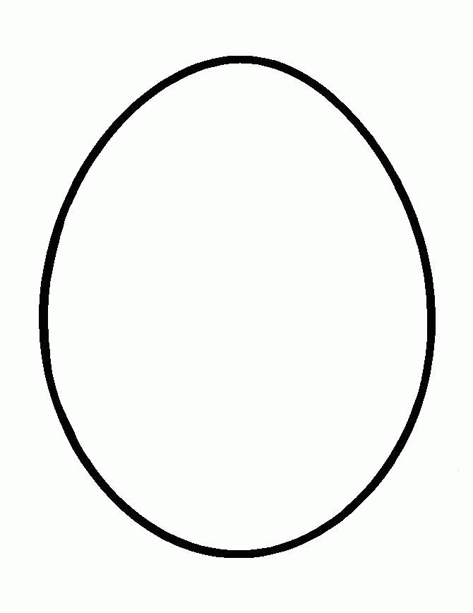 Boş Yumurta Şablonu boyama sayfası