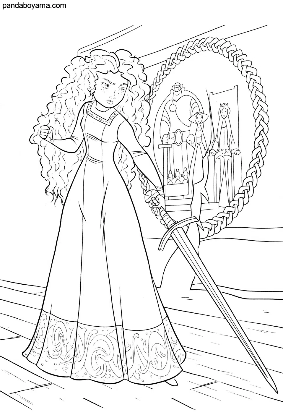 Prenses Merida boyama sayfası