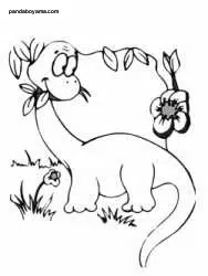 Okul Öncesi Dinozor boyama sayfası