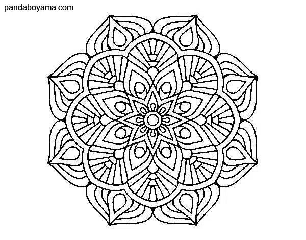 Efsane Mandala boyama sayfası