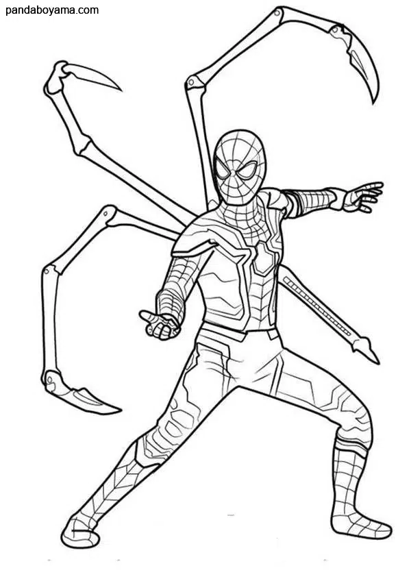 Örümcek Adam Marvel boyama sayfası