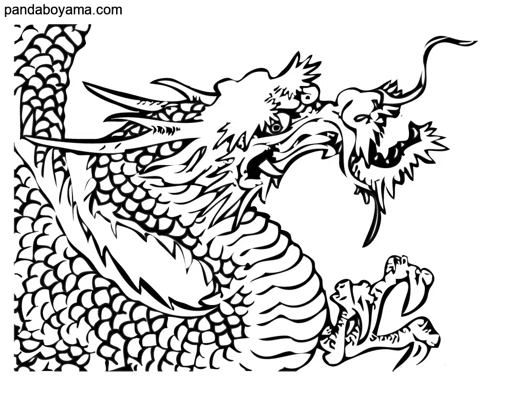 Çinli Ejderha boyama sayfası