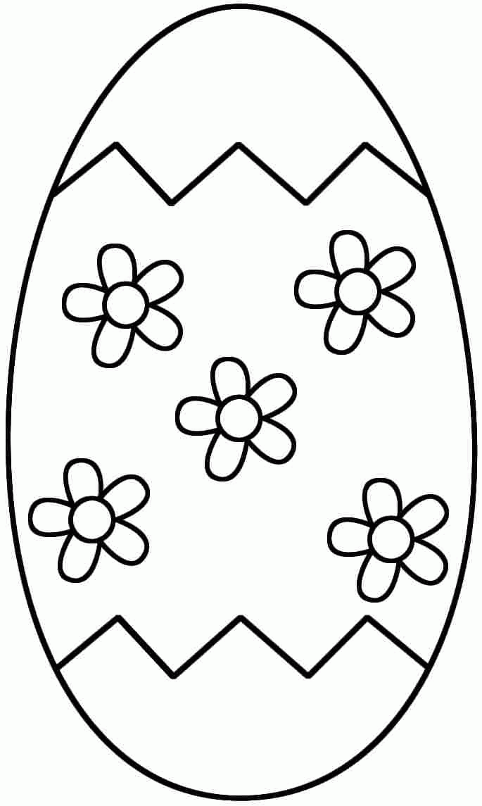 Çiçekli Yumurta boyama sayfası