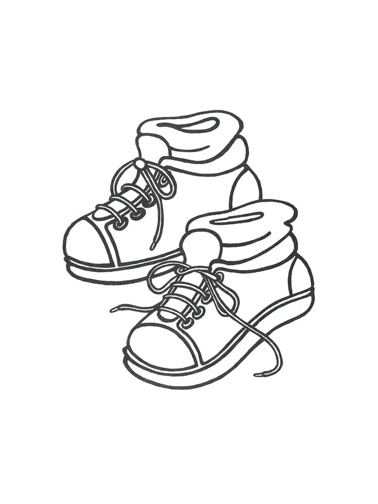 Çocuk Spor Ayakkabı boyama sayfası