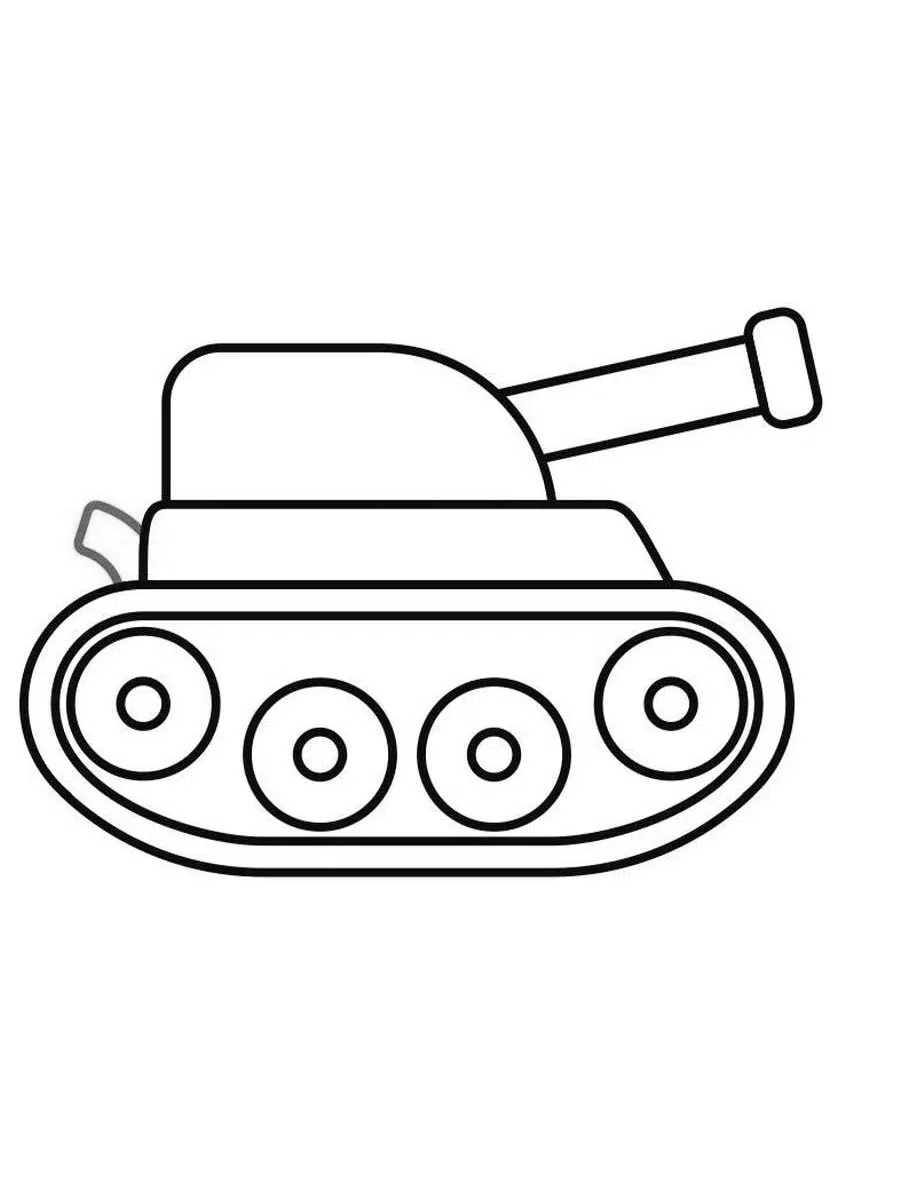 Okul Öncesi Minik Tank boyama sayfası