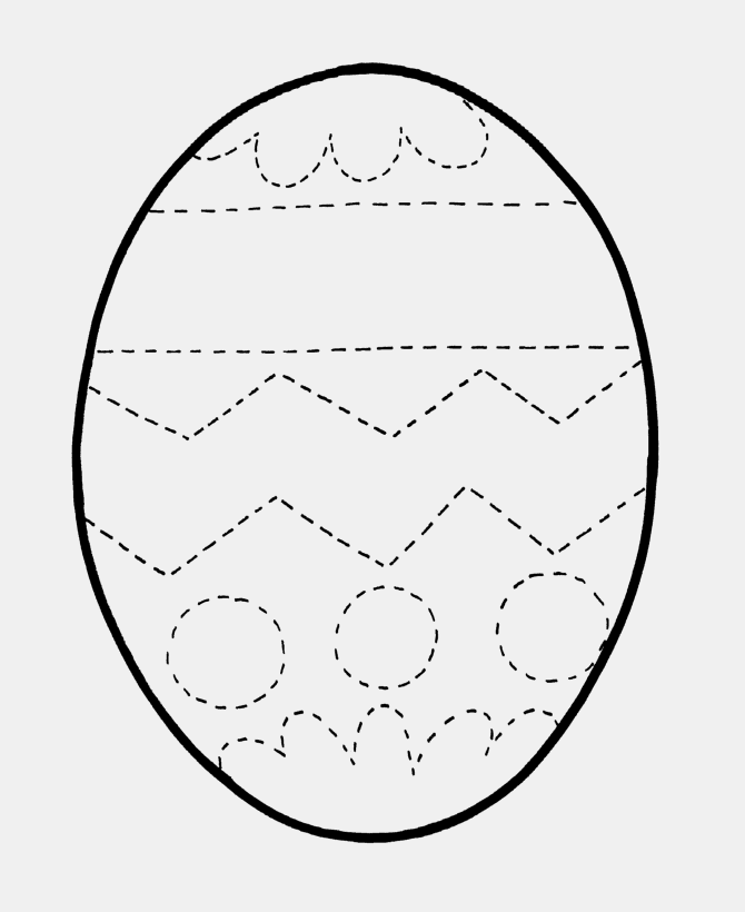 Okul Öncesi Basit Yumurta boyama sayfası