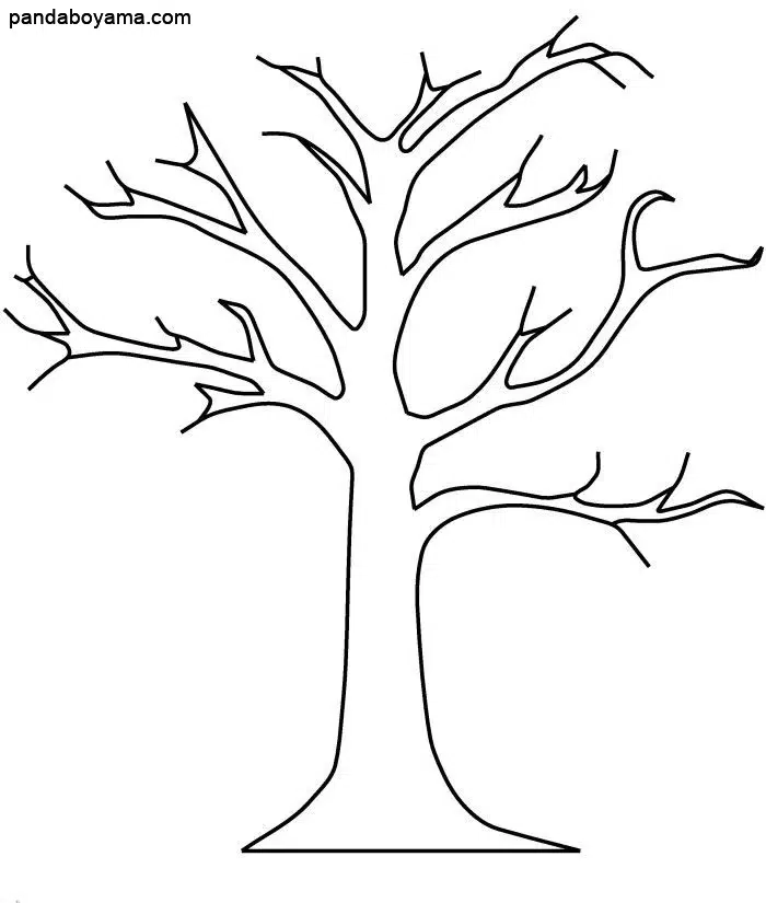Kuru Ağaç boyama sayfası