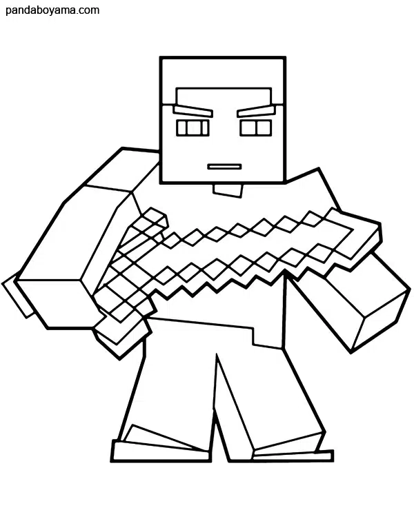 Minecraft Kılıç Tutan Steve