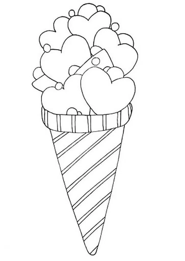 Kalpli Dondurma boyama sayfası
