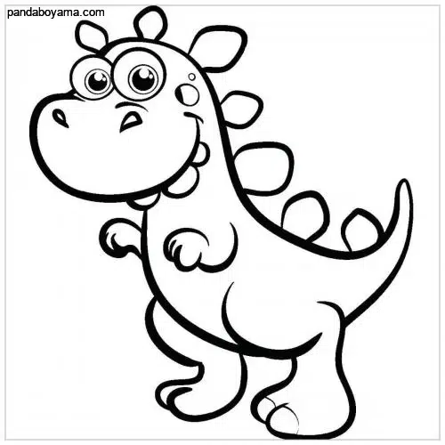 Küçükler için Dinozor boyama sayfası