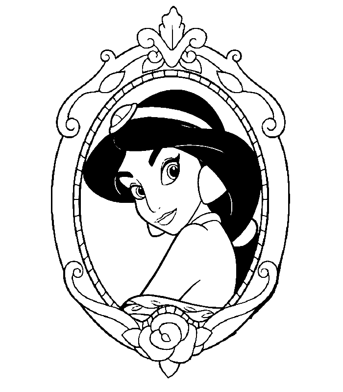 Prenses Jasmine boyama sayfası