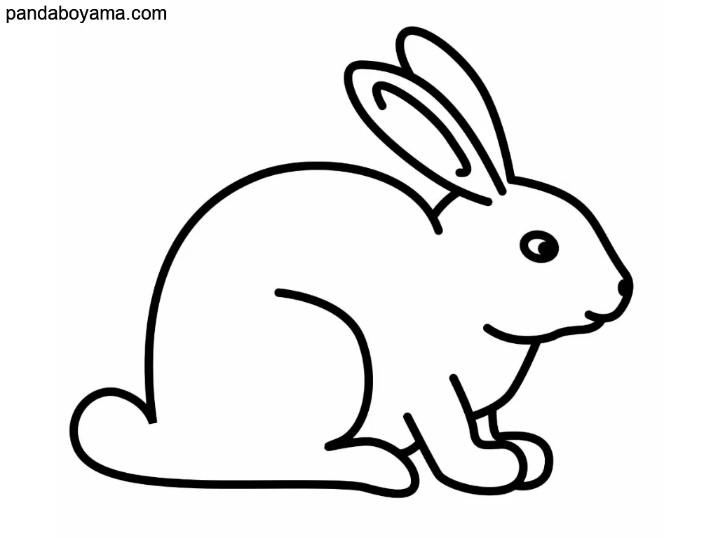 Çok Kolay Tavşan boyama sayfası