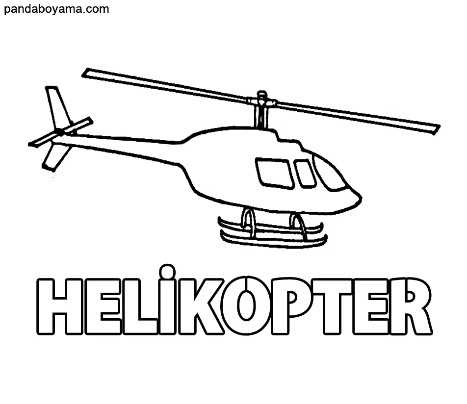 Helikopter Resmi boyama sayfası