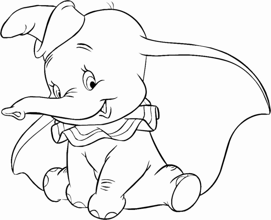 Dumbo Sevimli Fil boyama sayfası