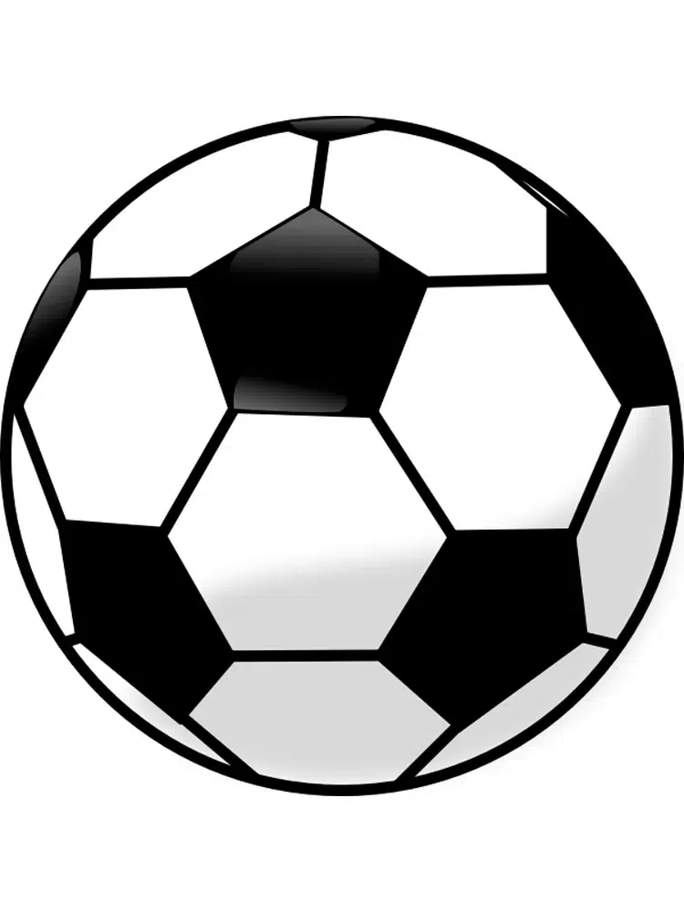 Basit Futbol Topu boyama sayfası