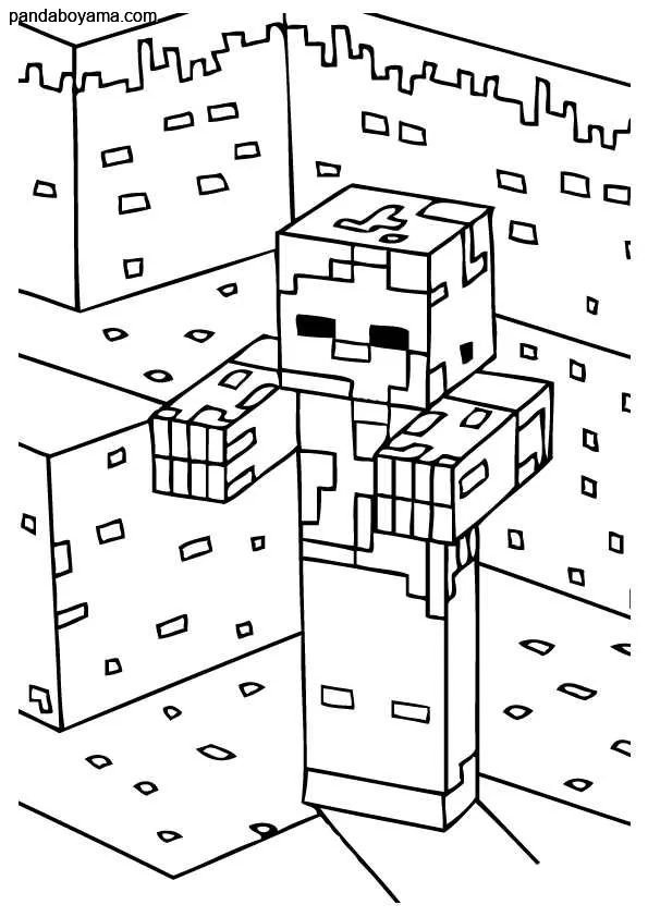 Minecraft Creeper boyama sayfası