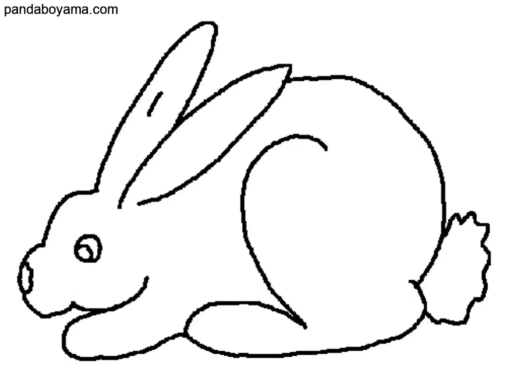 Okul Öncesi Tavşan boyama sayfası