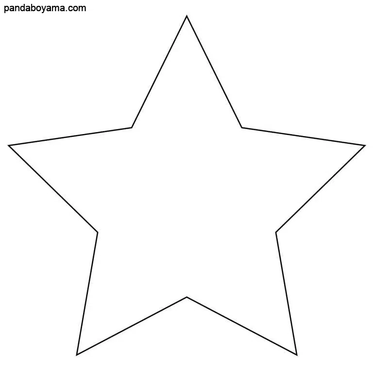 Kolay Yıldız boyama sayfası