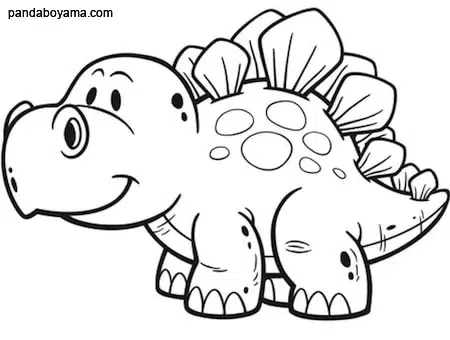Minik Sevimli Dinozor boyama sayfası