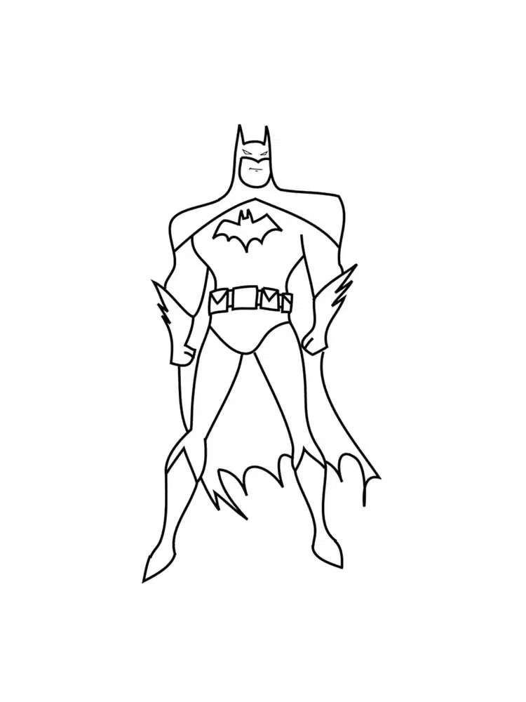 Kolay Batman Çizimi boyama sayfası