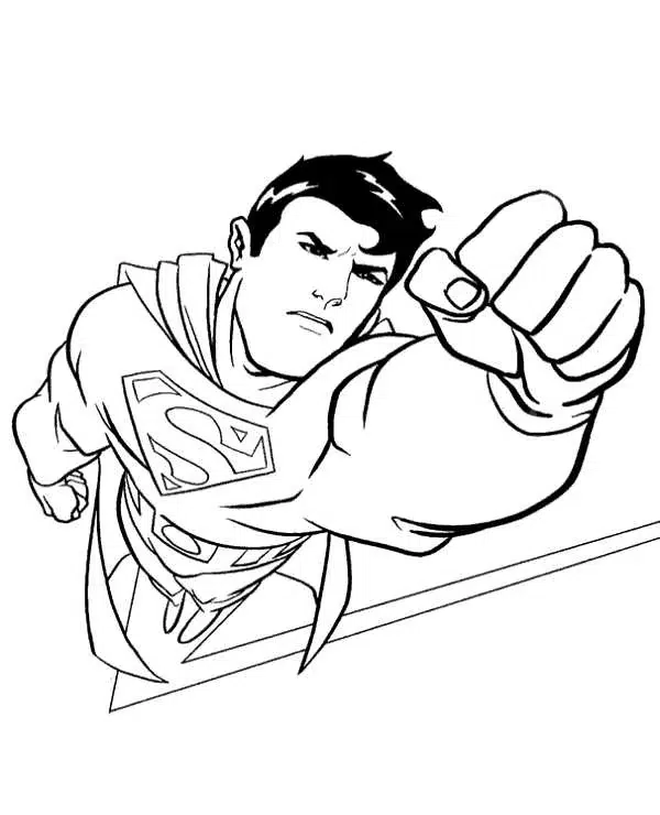 Kahraman Süpermen boyama sayfası