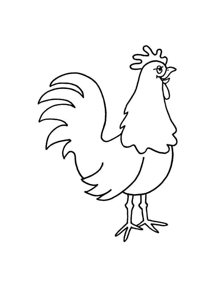 Sevimli Tavuk boyama sayfası