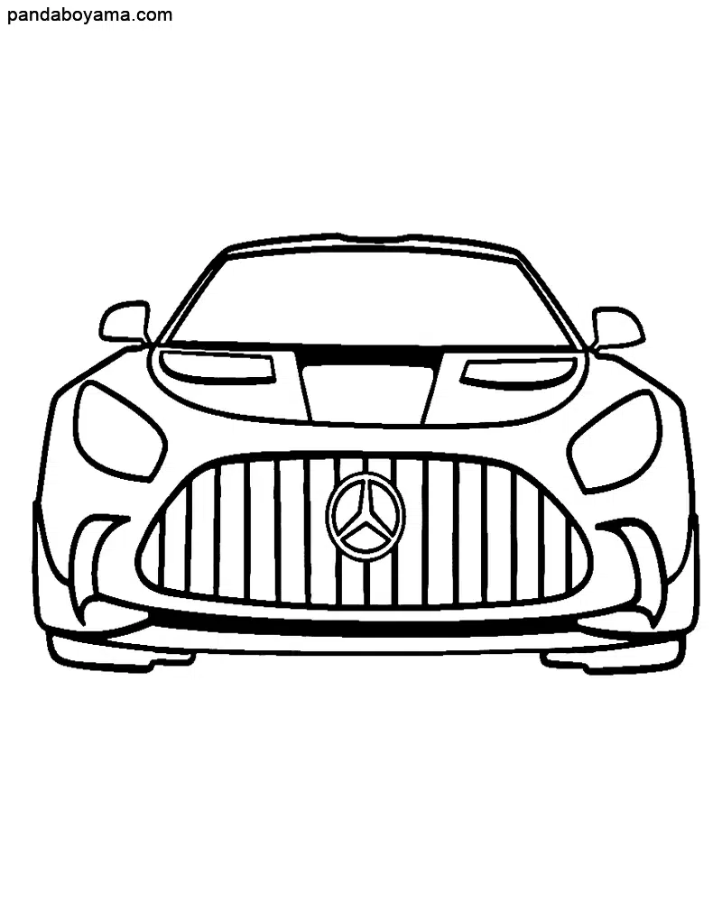 Mercedes Spor Araba boyama sayfası