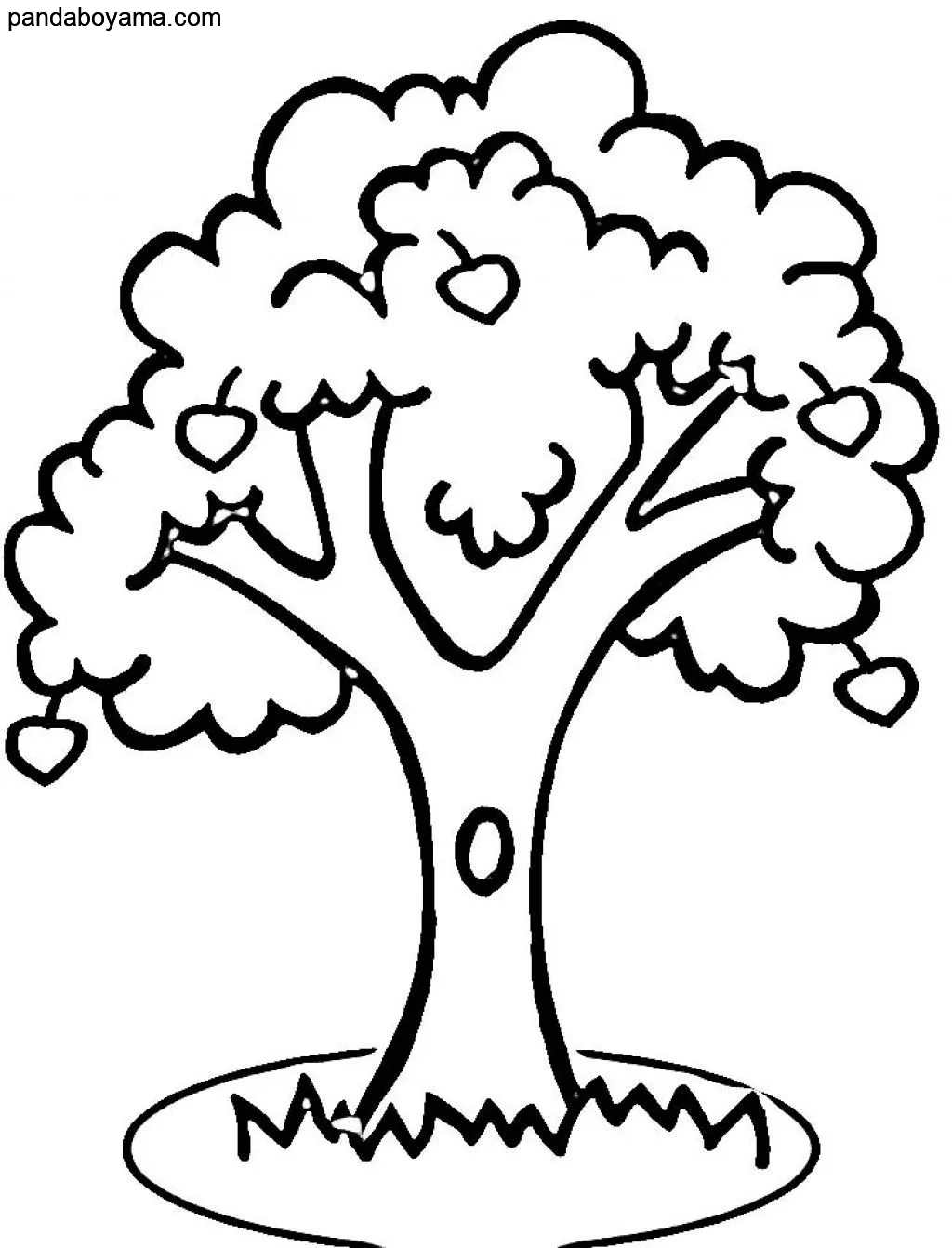 Çocuklar için Ağaç boyama sayfası