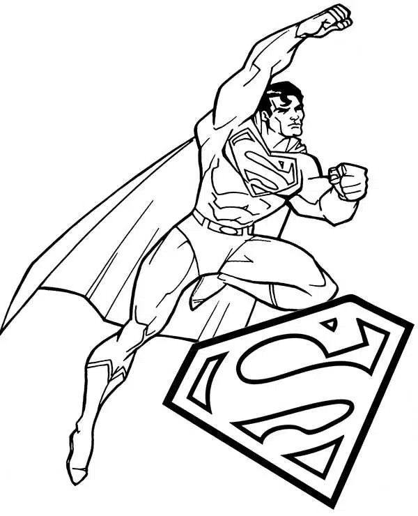 Süpermen Uçuyor boyama sayfası