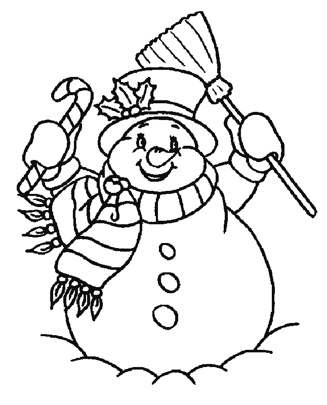 Eğlenceli Kardan Adam boyama sayfası