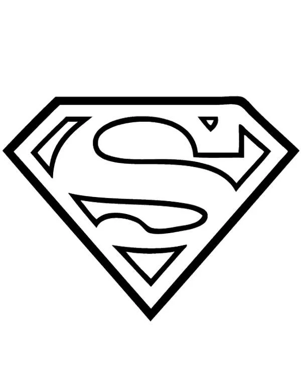 Efsane Süpermen Logo boyama sayfası