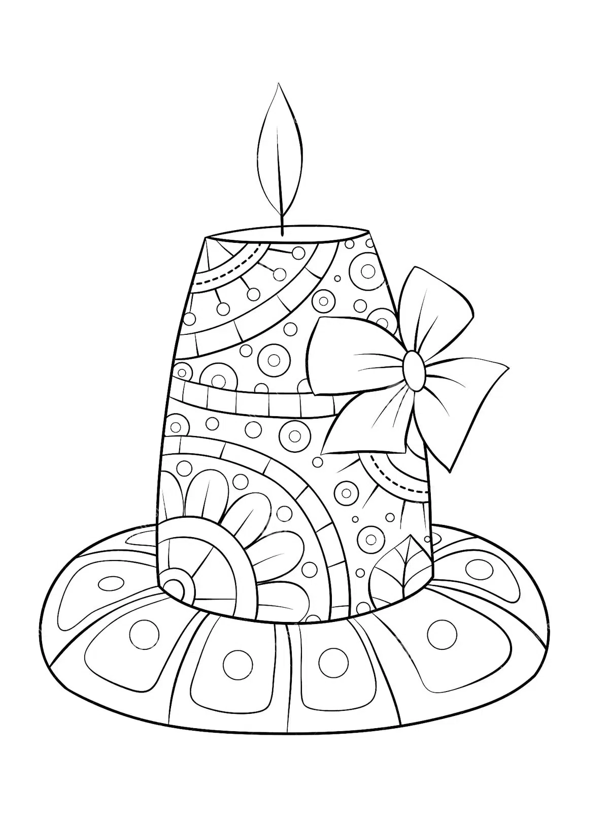Mum Mandala boyama sayfası