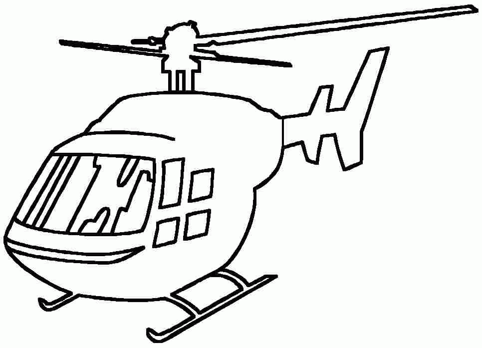 Kolay Helikopter boyama sayfası