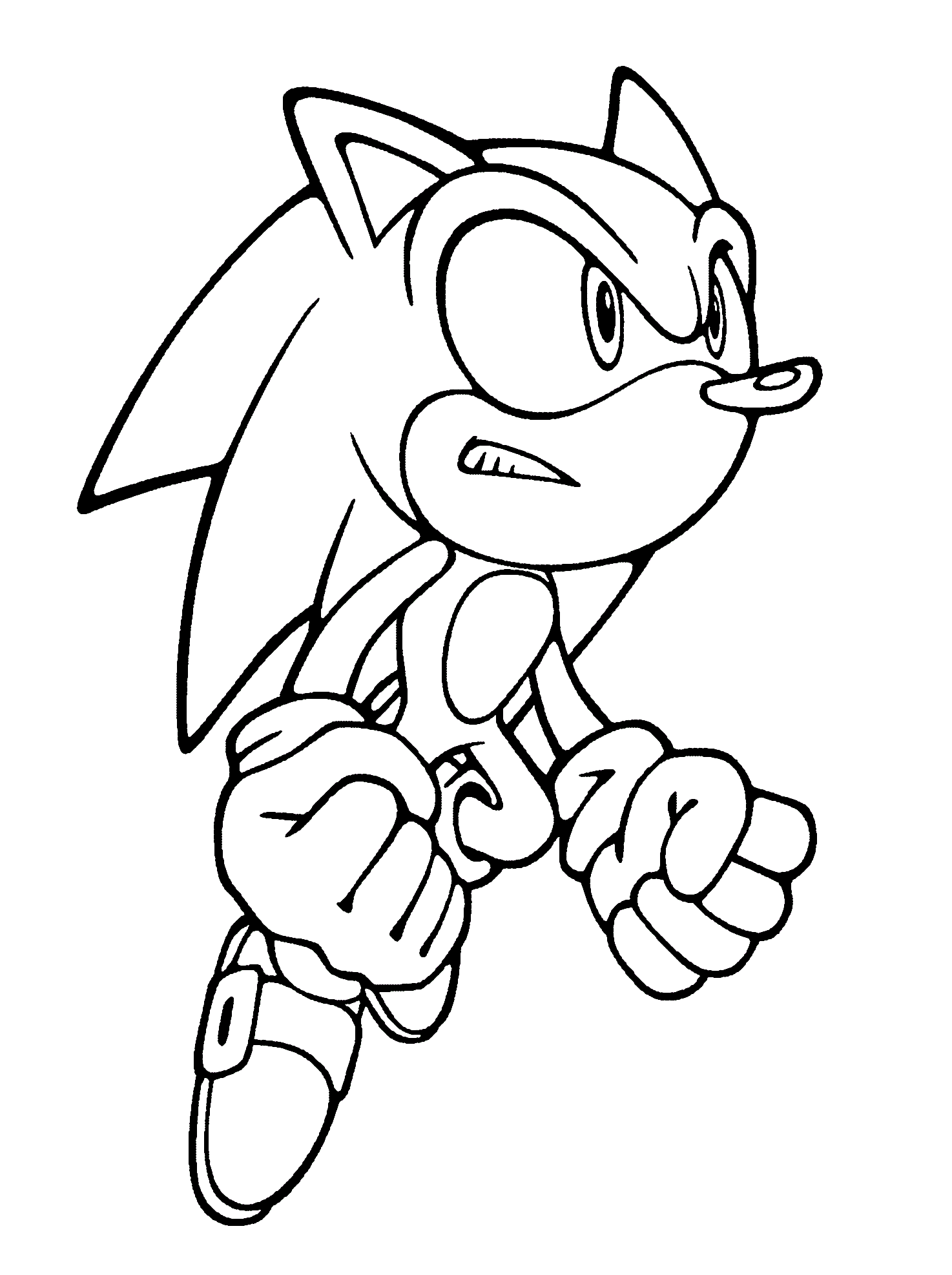 Sonic Çok Kızgın boyama sayfası