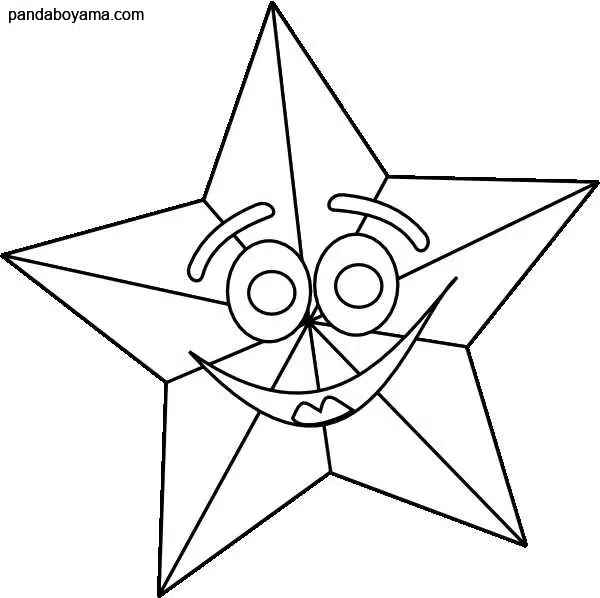 Çocuklar için Yıldız boyama sayfası