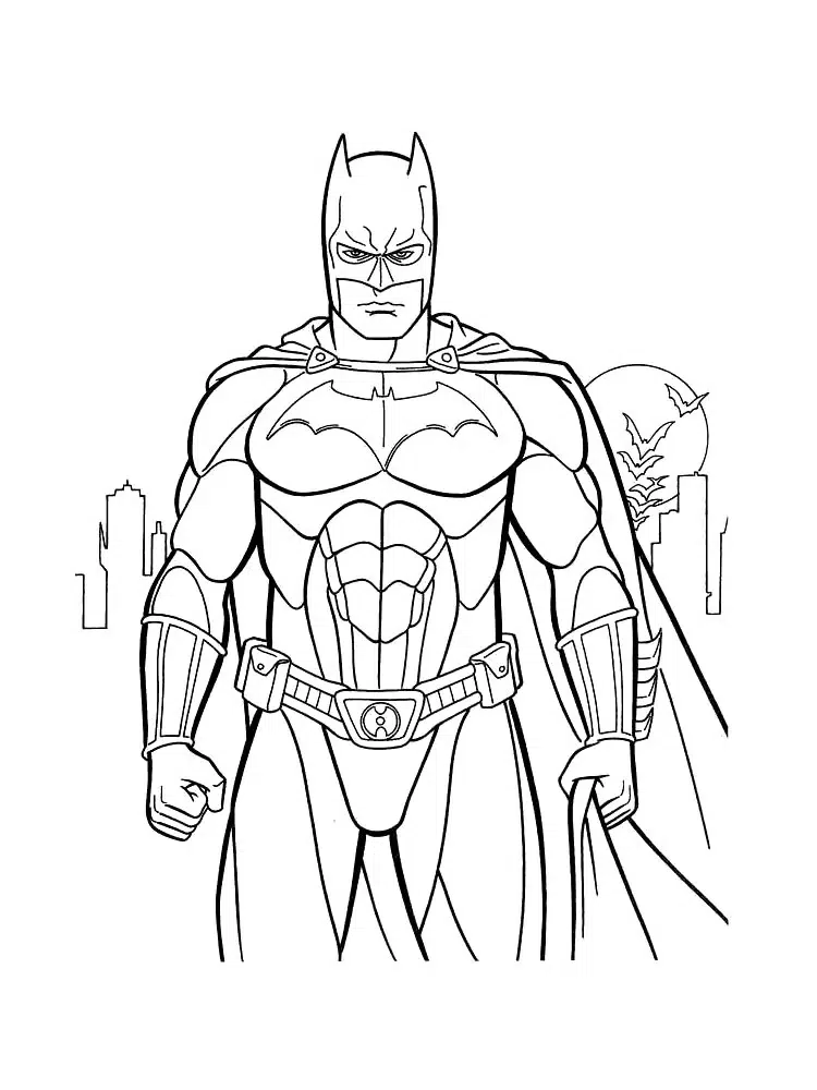 Güçlü Batman boyama sayfası