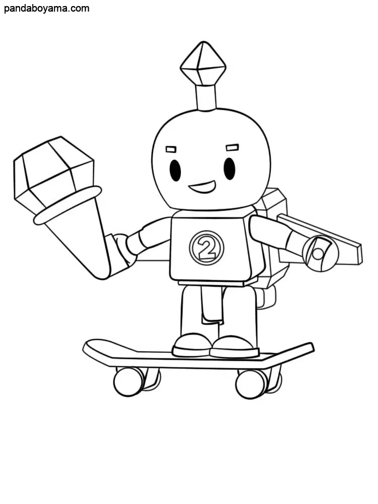 Roblox Kaykay Robot boyama sayfası